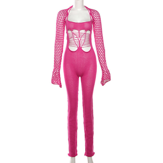 Jumpsuit Elegante de Talle Alto con Detalles Calados - Image 22