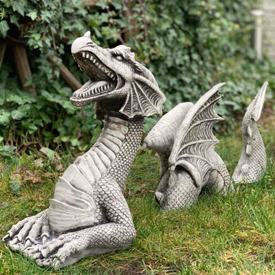 Estatua de Dragón Gótico para Jardín - Decoración Exterior Castillo y Foso - Image 10