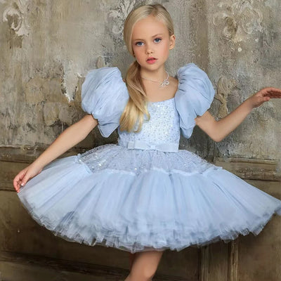 Vestido Princesa Niña con Falda Tutú y Moño - Image 13