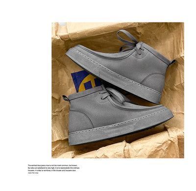 Tenis Retro de Gamuza con Detalles de Herramientas Altos para Hombre - Image 9