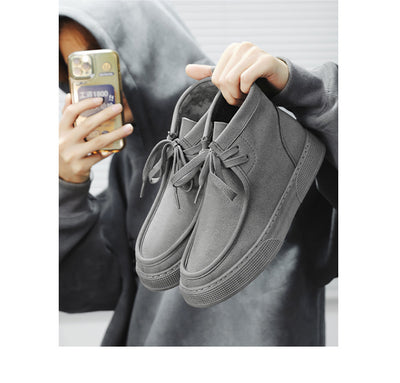 Tenis Retro de Gamuza con Detalles de Herramientas Altos para Hombre - Image 10
