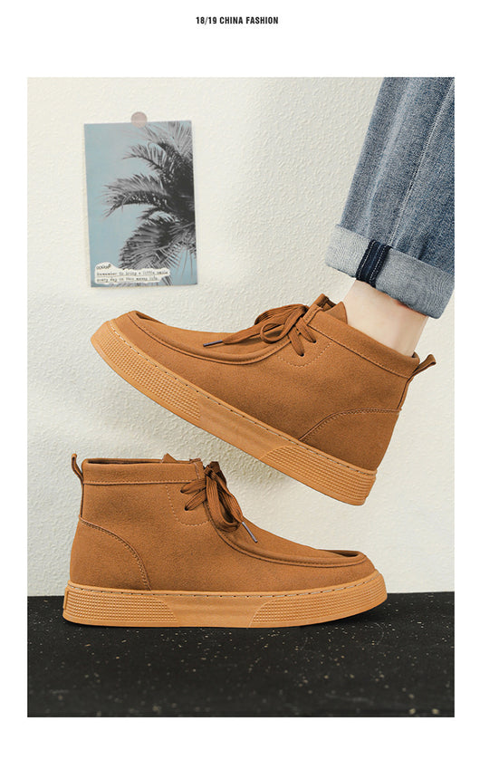 Tenis Retro de Gamuza con Detalles de Herramientas Altos para Hombre - Image 11