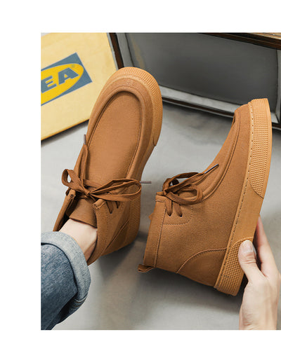 Tenis Retro de Gamuza con Detalles de Herramientas Altos para Hombre - Image 12