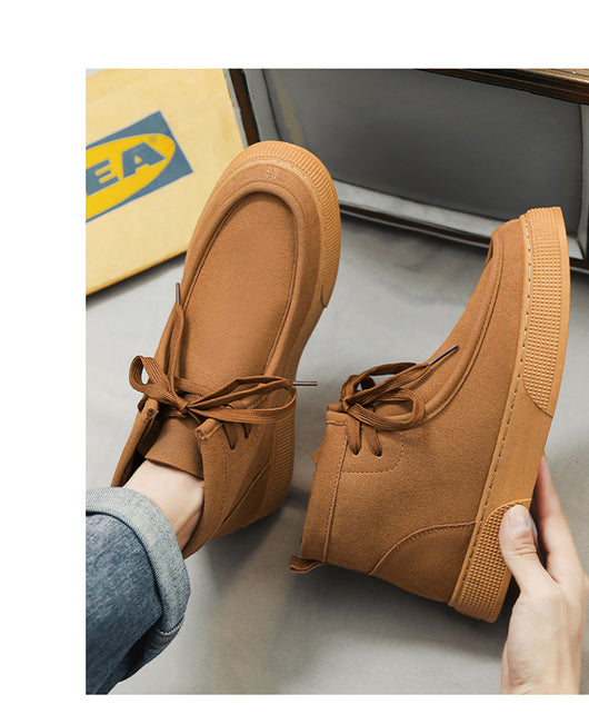 Tenis Retro de Gamuza con Detalles de Herramientas Altos para Hombre - Image 12