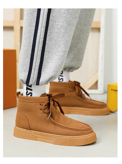 Tenis Retro de Gamuza con Detalles de Herramientas Altos para Hombre - Image 13