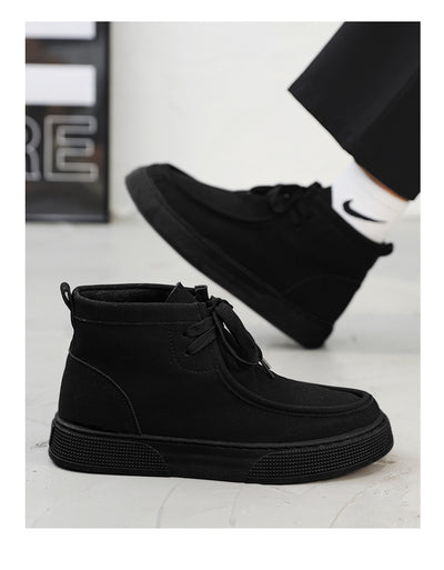 Tenis Retro de Gamuza con Detalles de Herramientas Altos para Hombre - Image 18