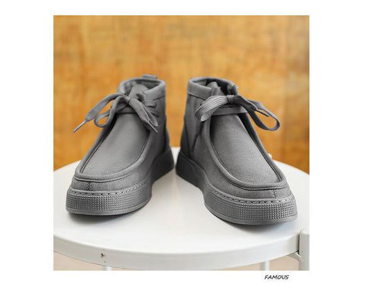 Tenis Retro de Gamuza con Detalles de Herramientas Altos para Hombre - Image 19