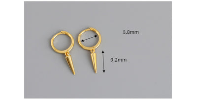 Aretes de Plata Esterlina 925 con Remache Cónico - Image 10