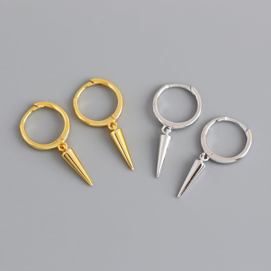 Aretes de Plata Esterlina 925 con Remache Cónico - Image 24