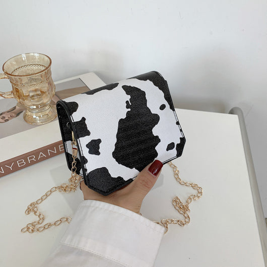 Bolso Bandolera para Labiales Estilo Coreano con Cadena y Estampado Vaca - Image 12