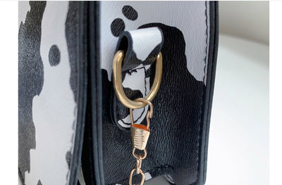 Bolso Bandolera para Labiales Estilo Coreano con Cadena y Estampado Vaca - Image 19