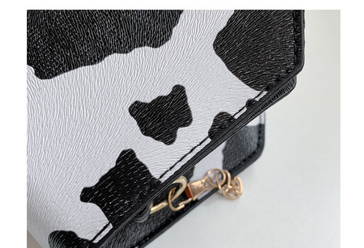 Bolso Bandolera para Labiales Estilo Coreano con Cadena y Estampado Vaca - Image 20