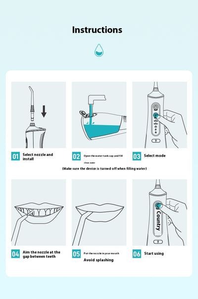 Irrigador Bucal Portátil 6 Velocidades Ajustables - Image 31