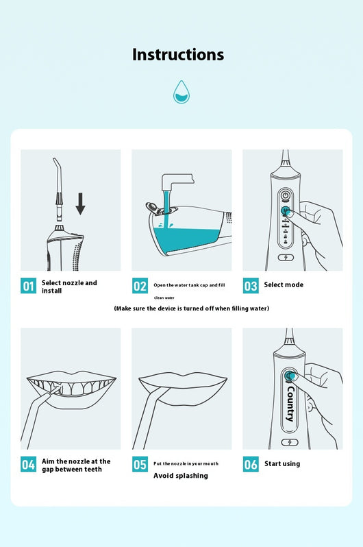Irrigador Bucal Portátil 6 Velocidades Ajustables - Image 31