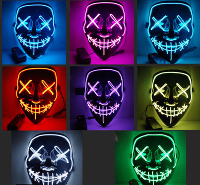 Máscara de Terror Halloween con Luz LED Fluorescente - Image 41