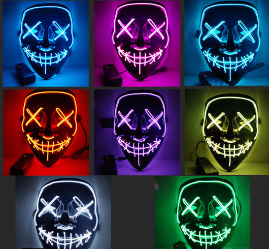 Máscara de Terror Halloween con Luz LED Fluorescente - Image 41