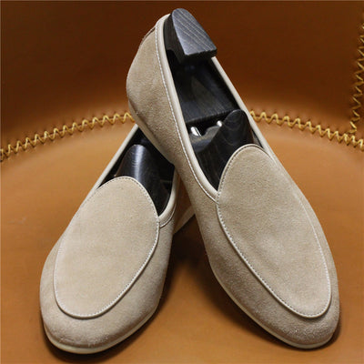 Zapatos Casuales de Cuero Retro sin Cordones para Hombre - Image 10