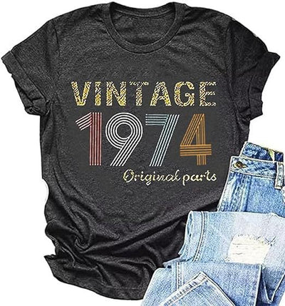Blusa Vintage con Estampado de Letras para Fiestas - Image 19