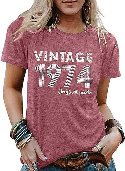 Blusa Vintage con Estampado de Letras para Fiestas - Image 27