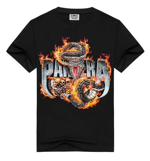 Playera Casual Estampada de Algodón Manga Corta