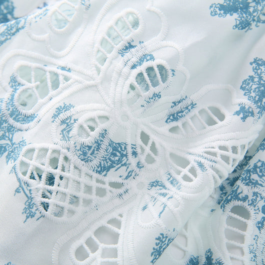 Vestido Largo de Gasa con Cintura Elástica y Mangas Largas - Image 14