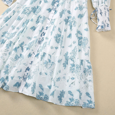 Vestido Largo de Gasa con Cintura Elástica y Mangas Largas - Image 22