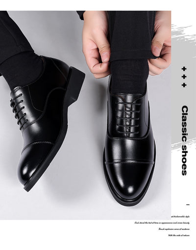 Zapatos de Cuero para Hombre con Alzada Interna y Punta Afilada - Calzado de Boda - Image 23