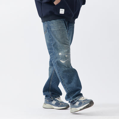 Jeans Hombre Oversize Desgastado con Efecto Vintage - Image 11