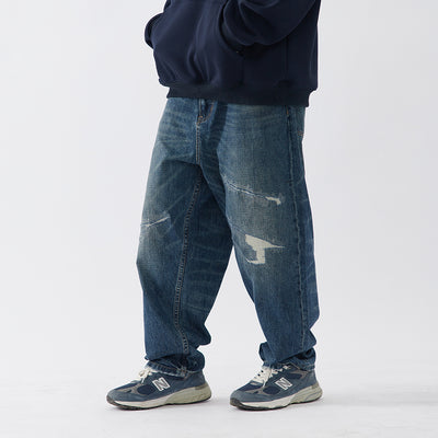 Jeans Hombre Oversize Desgastado con Efecto Vintage - Image 13