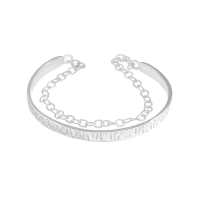 Pulsera de Plata Esterlina Diseño Coreano Lujo Ligero con Textura Plisada y Cadena - Image 15
