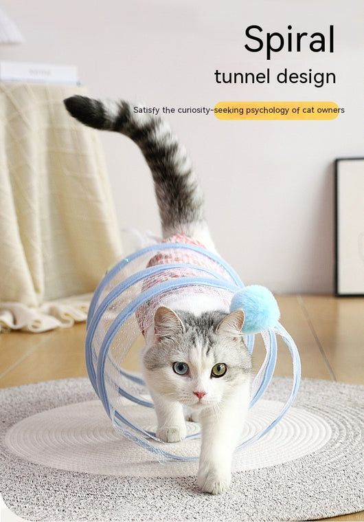 Túnel Plegable para Gatos con Juguete Ratón - Juguete Interactivo S Type - Image 25