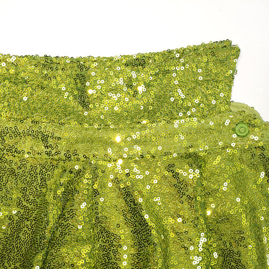 Vestido Camisero con Lentejuelas en Solapa y Manga Larga - Image 30
