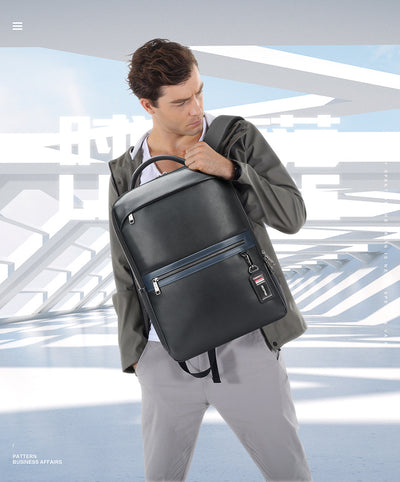 Mochila Ejecutiva de Cuero con Gran Capacidad y Múltiples Compartimentos - Image 24