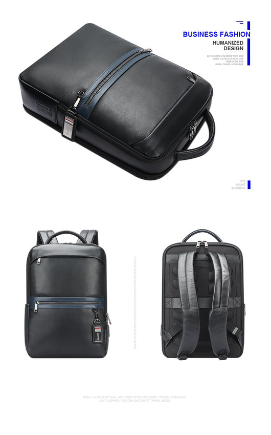 Mochila Ejecutiva de Cuero con Gran Capacidad y Múltiples Compartimentos - Image 39