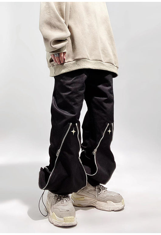 Pantalones Rectos Funcionales con Cierre y Corte Relajado - Image 18