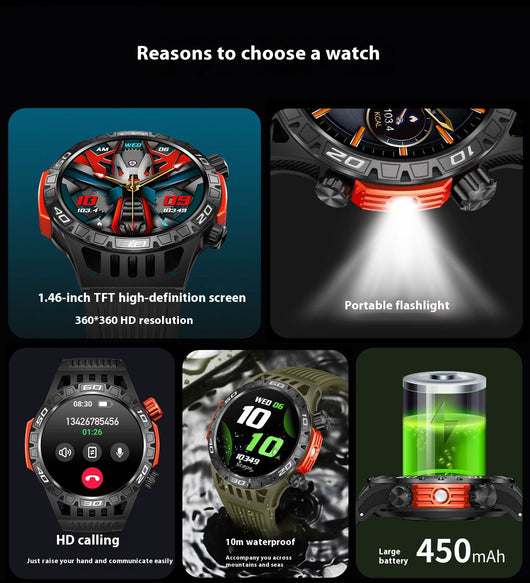 Reloj Inteligente Deportivo HT22 con GPS, Monitor Cardíaco y Llamadas Bluetooth - Image 30