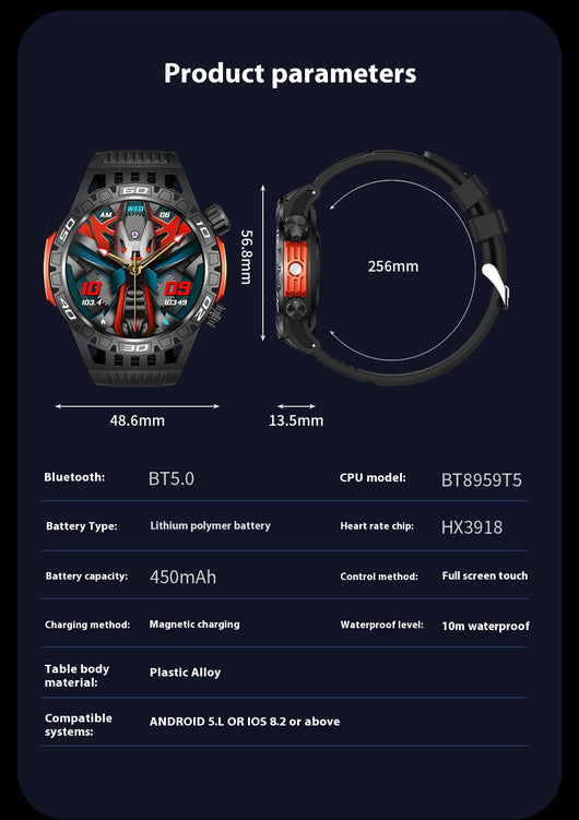 Reloj Inteligente Deportivo HT22 con GPS, Monitor Cardíaco y Llamadas Bluetooth - Image 44