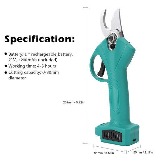 Podadora de Árboles Frutales 21V con Batería Recargable de Litio - Image 13