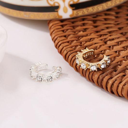 Aretes de Clip con Diamantes - Sin Perforación - Image 12