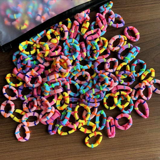 Set de 100 Bandas Elásticas Infantiles sin Tirones - Colores Pastel Suave - Image 73