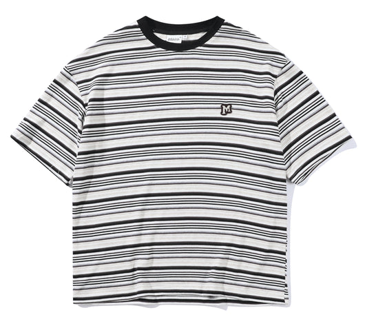 Camiseta Holgada Artística de Rayas para Hombre - Estilo Juvenil Fresco - Image 19
