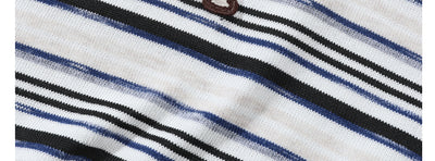 Camiseta Holgada Artística de Rayas para Hombre - Estilo Juvenil Fresco - Image 24