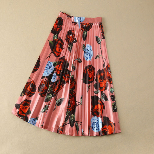 Conjunto Elegante: Blusa Manga Larga con Falda Plisada de Borde Amplio - Image 18