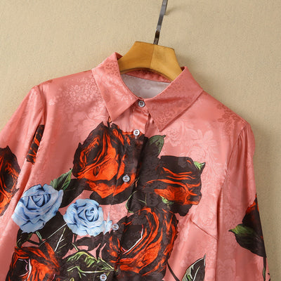 Conjunto Elegante: Blusa Manga Larga con Falda Plisada de Borde Amplio - Image 20