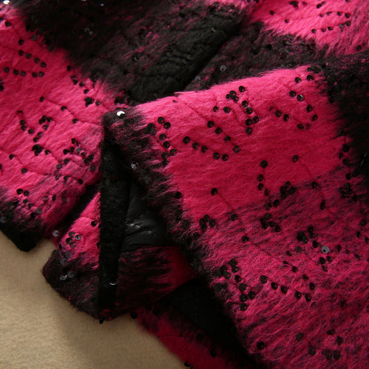 Abrigo de Lana con Cuello Solapa Extendido y Lentejuelas - Image 10