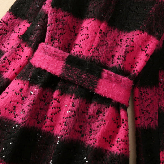 Abrigo de Lana con Cuello Solapa Extendido y Lentejuelas - Image 23
