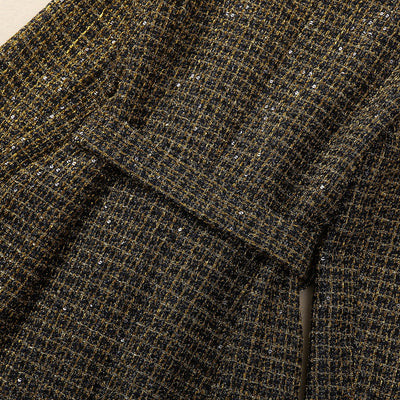 Abrigo Tweed con Cabeza de Tigre y Borlas - Cuello Elegante Manga Larga - Image 20