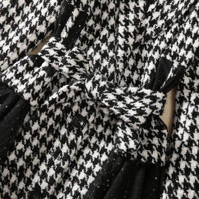 Abrigo Elegante con Pespuntes Pata de Gallo y Lentejuelas en Tul - Image 27