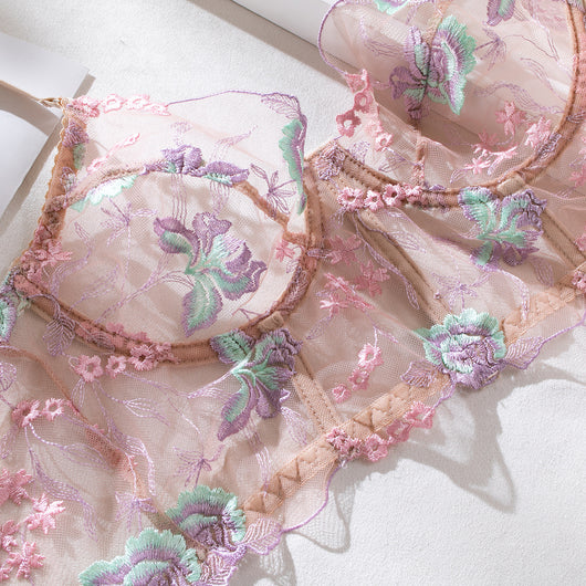 Conjunto Sexy Push Up con Encaje Floral y Detalle Espina de Pescado - Image 22