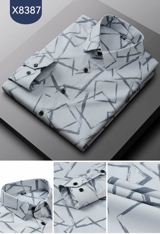 Camisa Estampada de Fibra de Bambú para Hombre - Image 14